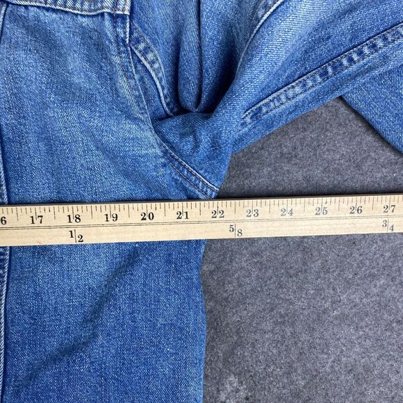 Madewell Jacket Womens Large Blue Denim Oversized Jean Trucker Y2K Button Up - Picture 12 of 13